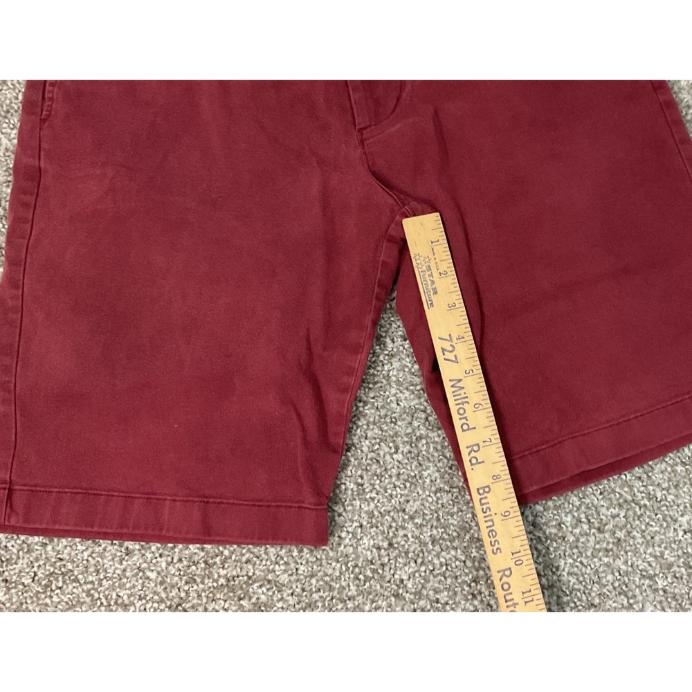 J.Crew Mercantile Flex Chino Shorts Mens 33 Burgundy Good Stretch Cotton - Picture 6 of 7